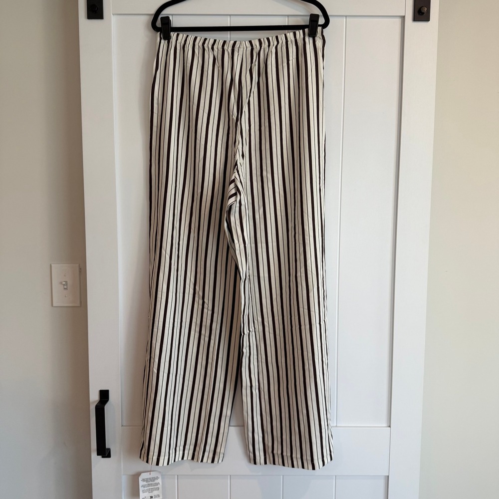 NWT ASOS Design Striped Wide Leg Lounge Pants Size M - Picture 7 of 9